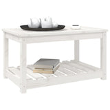Garden Table White 82.5x50.5x45 cm Solid Wood Pine - Top-Down View