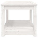 Garden Table White 82.5x50.5x45 cm Solid Wood Pine