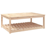Garden Table 121x82.5x45 cm Solid Wood Pine - Front View