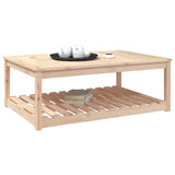 Garden Table 121x82.5x45 cm Solid Wood Pine - Top-Down View