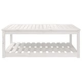 Garden Table White 121x82.5x45 cm Solid Wood Pine