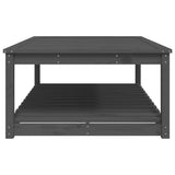 Garden Table Grey 121x82.5x45 cm Solid Wood Pine