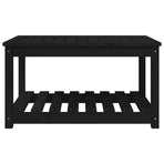 Garden Table Black 82.5x50.5x45 cm Solid Wood Pine