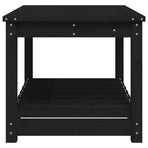 Garden Table Black 82.5x50.5x45 cm Solid Wood Pine
