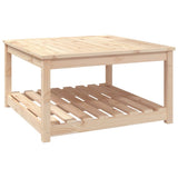 Garden Table 82.5x82.5x45 cm Solid Wood Pine - Front View