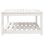 Garden Table White 82.5x82.5x45 cm Solid Wood Pine