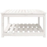 Garden Table White 82.5x82.5x45 cm Solid Wood Pine - 45-Degree Angle