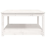 Garden Table White 82.5x82.5x45 cm Solid Wood Pine
