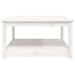 Garden Table White 82.5x82.5x45 cm Solid Wood Pine