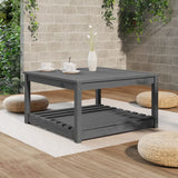 Garden Table Grey 82.5x82.5x45 cm Solid Wood Pine - Side View