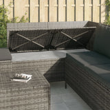 4 Piece Garden Lounge Set with Cushions Grey Poly Rattan - Extra Image