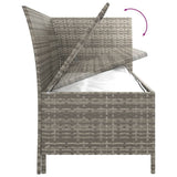 3 Piece Garden Lounge Set with Cushions Grey Poly Rattan - Extra Image