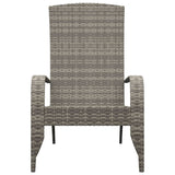 Garden Adirondack Chair Grey Poly Rattan - Side View
