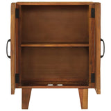 Hand Carved Sideboard 55x30x75 cm Solid Wood Reclaimed - Side View