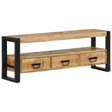 TV Cabinet 120x30x45 cm Solid Wood Mango - Extra Image