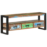 TV Cabinet 120x30x45 cm Solid Wood Reclaimed - Extra Image