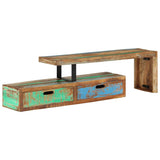 TV Stand (118-200)x30x40 cm Solid Wood Reclaimed - Top-Down View