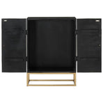 Sideboard Black 55x34x75 cm Solid Wood Mango and Iron