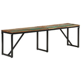 Bench 160x35x46 cm Solid Wood Reclaimed - Extra Image