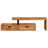 TV Stand (118-200)x30x40 cm Solid Wood Acacia - Front View