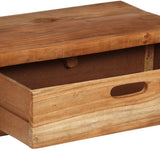 TV Stand (118-200)x30x40 cm Solid Wood Acacia - Rear View