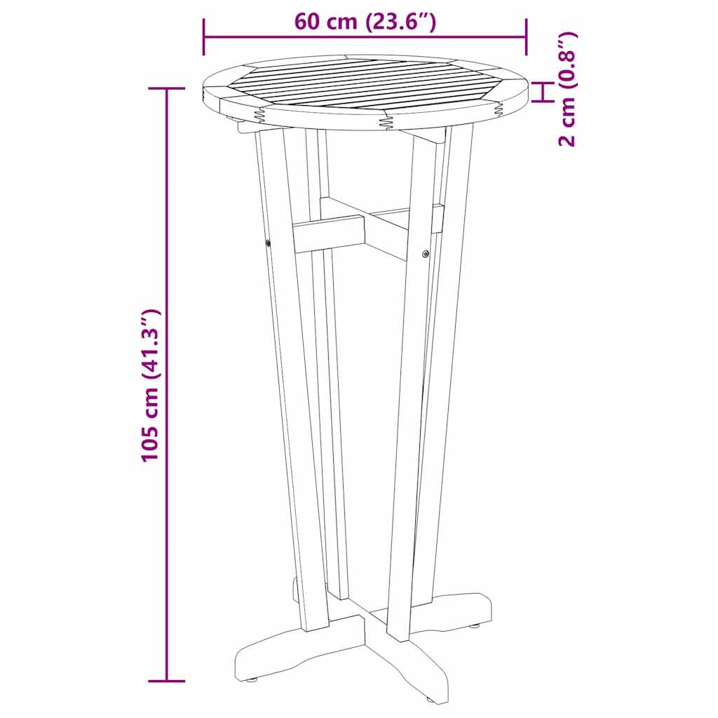 Garden Bar Table ?0x105 cm Solid Wood Acacia