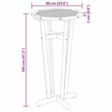 Garden Bar Table Ø60x105 cm Solid Wood Acacia - Extra Image