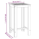 Garden Bar Table 60x60x105 cm Solid Wood Acacia