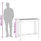 Garden Bar Table 120x60x105 cm Solid Wood Acacia