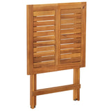3 Piece Folding Bistro Set with Cushions Solid Wood Acacia - Close-Up Angle