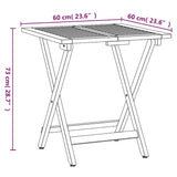 3 Piece Folding Bistro Set with Cushions Solid Wood Acacia - Extra Image