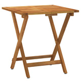 3 Piece Folding Bistro Set with Cushions Solid Wood Acacia - Top-Down View