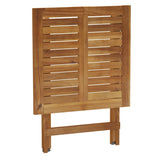 3 Piece Folding Bistro Set with Cushions Solid Wood Acacia - Close-Up Angle
