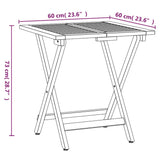 3 Piece Folding Bistro Set with Cushions Solid Wood Acacia - Extra Image