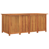 Garden Storage Box 200x80x75 cm Solid Wood Acacia - Front View