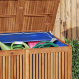 Garden Storage Box 200x80x75 cm Solid Wood Acacia - Top-Down View