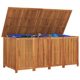Garden Storage Box 200x80x75 cm Solid Wood Acacia - Close-Up Angle