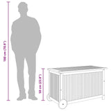 Garden Storage Box with Wheels 90x50x58 cm Solid Wood Acacia - Extra Image