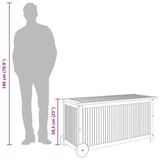 Garden Storage Box with Wheels 113x50x58 cm Solid Wood Acacia - Extra Image