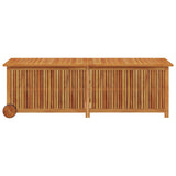 Garden Storage Box with Wheels 150x50x58 cm Solid Wood Acacia - Top-Down View
