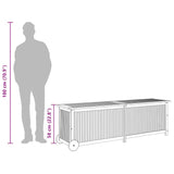 Garden Storage Box with Wheels 150x50x58 cm Solid Wood Acacia - Extra Image