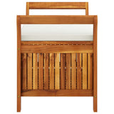 Garden Storage Bench with Cushion 91 cm Solid Wood Acacia