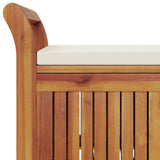 Garden Storage Bench with Cushion 126 cm Solid Wood Acacia - Extra Image