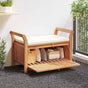 Garden Storage Bench with Cushion 126 cm Solid Wood Acacia