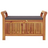 Garden Storage Bench with Cushion 91 cm Solid Wood Acacia