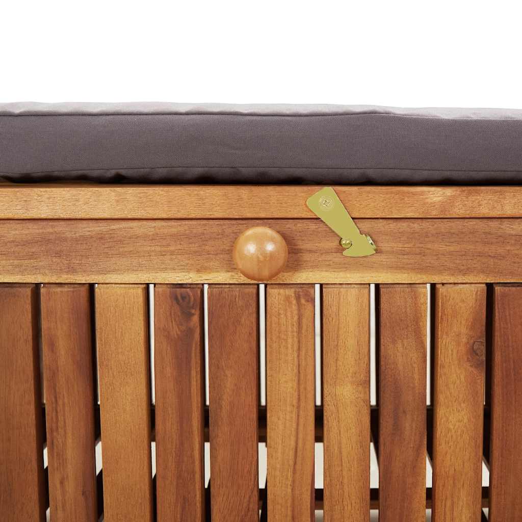 Garden Storage Bench with Cushion 91 cm Solid Wood Acacia