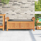 Garden Storage Bench with Cushion 126 cm Solid Wood Acacia