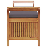 Garden Storage Bench with Cushion 126 cm Solid Wood Acacia