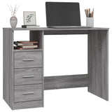 Desk with Drawers Grey Sonoma 102x50x76 cm Engineered Wood