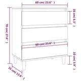 Sideboard White 60x35x70 cm Engineered Wood - Extra Image